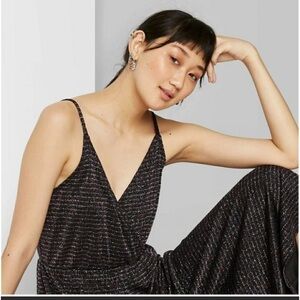 Wild fable metallic jumpsuit size small
